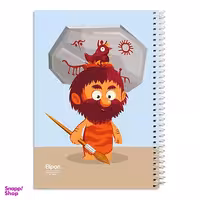 دفتر مدرسه‌ای‌ 40 برگ بی خط وزیری سیمی فانتزی جلد گلاسه الیپون (Elipon) کد 2891296 وزن 300 گرم