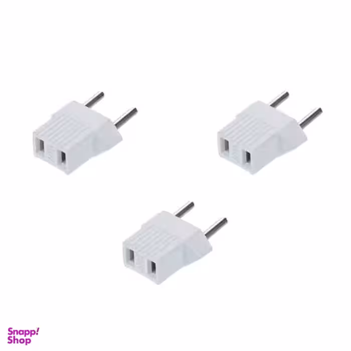 تبدیل دو شاخه برق 2 به 2 مدل 2TO2 بسته 3 عددی