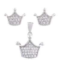 نیم ست نقره زنانه-تاج-کد SHS-42