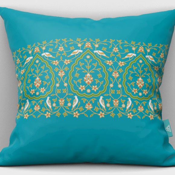 کاور کوسن مخمل  40x40 طرح افلاک دو رو کد 3 طرح دار آرت مان