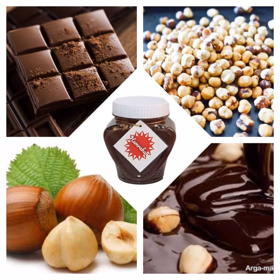 شکلات صبحانه فندقی800گرمی خانگی ارگانیک تهیه شده با شکر قهوه ای بسیار خوشمزه،مقوی و مغذی(800گرم)