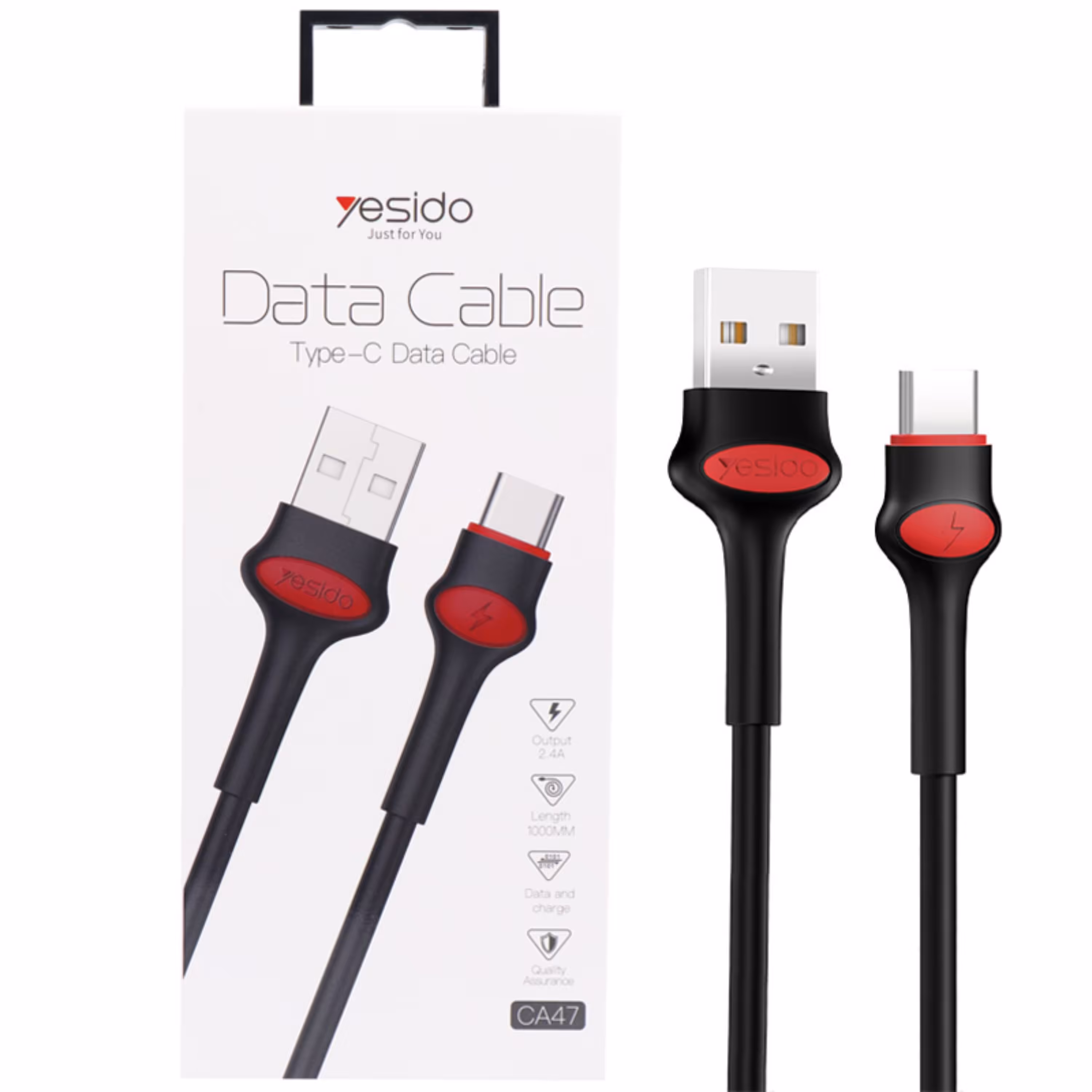 کابل تایپ C یک متری 2.4A