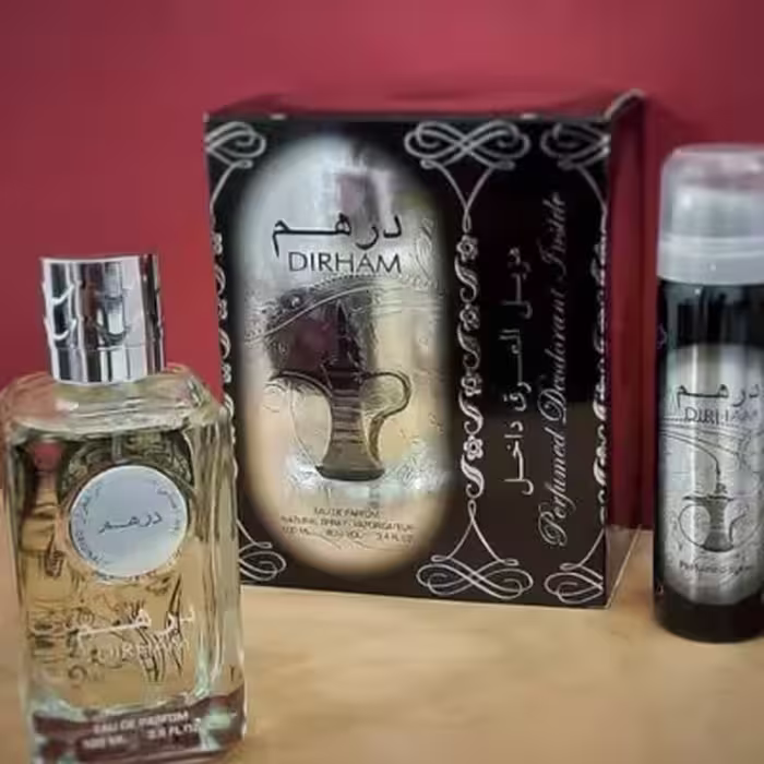 عطر ادکلن درهم اصل شرکت ارض زعفران 100میل اسپری دار