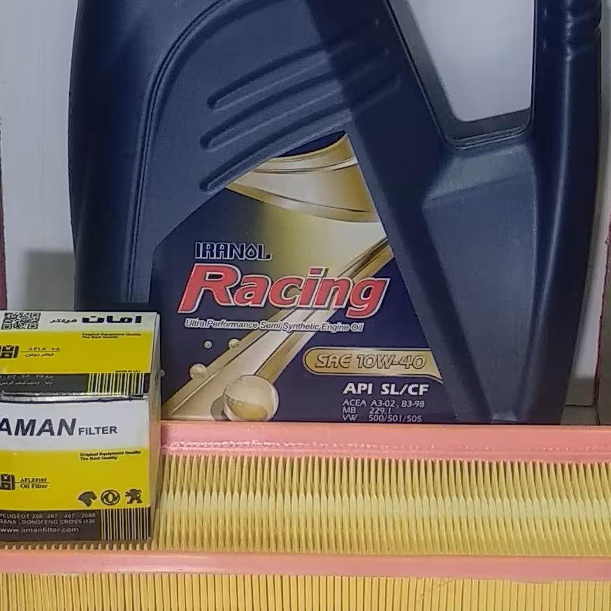 پک روغن موتور ایرانول ریسینگ ویژه پژو 206 دانگ فنگ رانا پژو 207 پژو پارس 