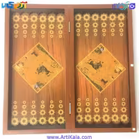 صفحه تخته نرد و شطرنج چوبی خاتم طرح عباسی
