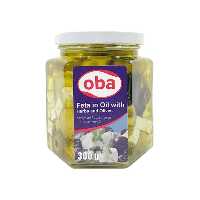 زیتون سبز در روغن همراه با پنیر فتا - 300 گرم