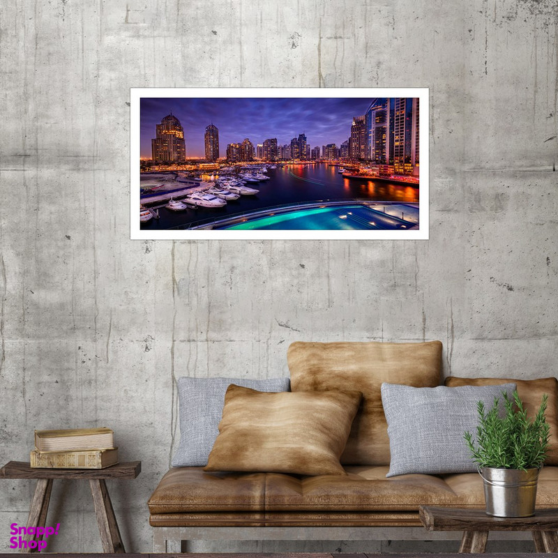 تابلو بکلیت طرح منظره شهر دبی مدل W-S2895