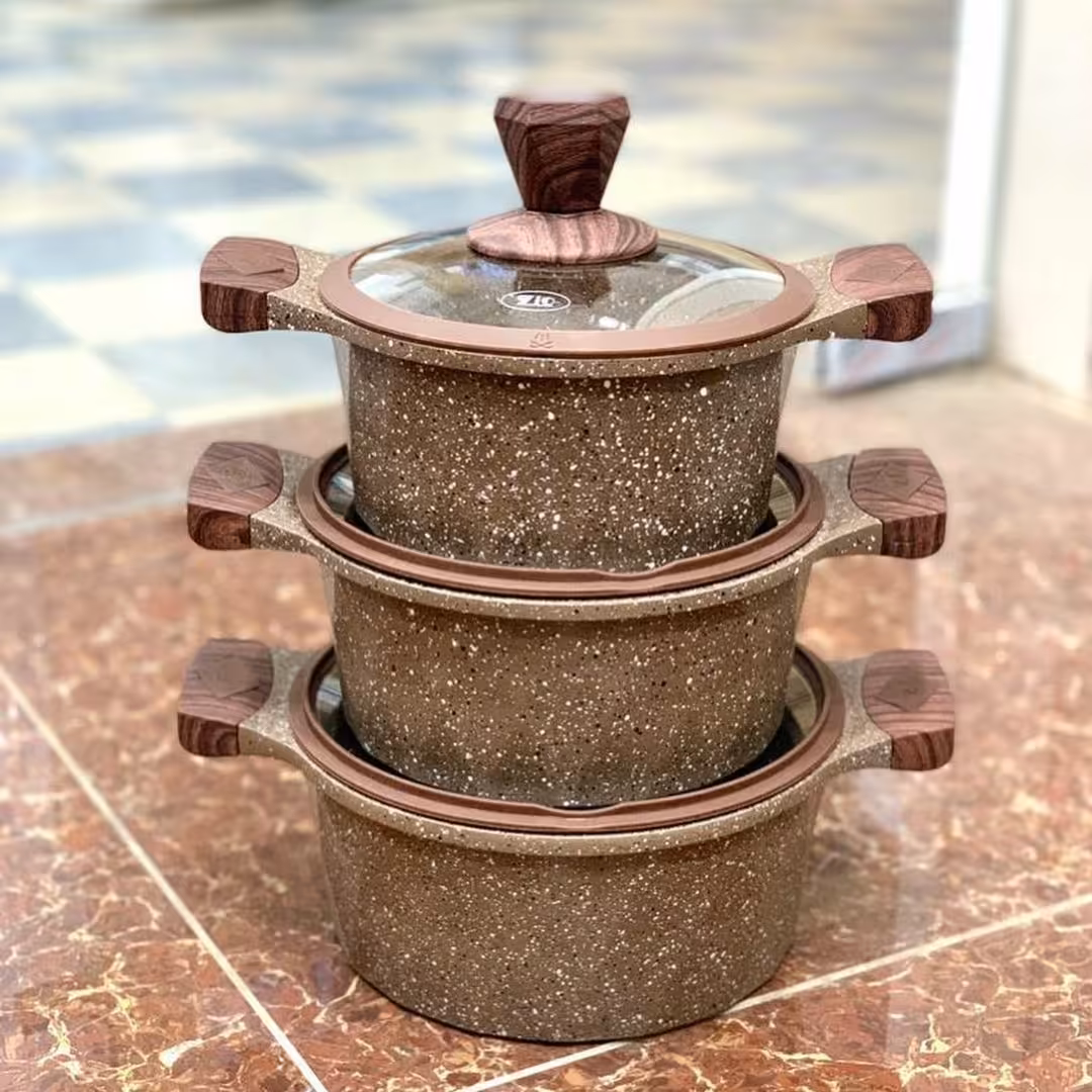 سرویس قابلمه 6پارچه گرانیتی زیو مدل Z-8170-30