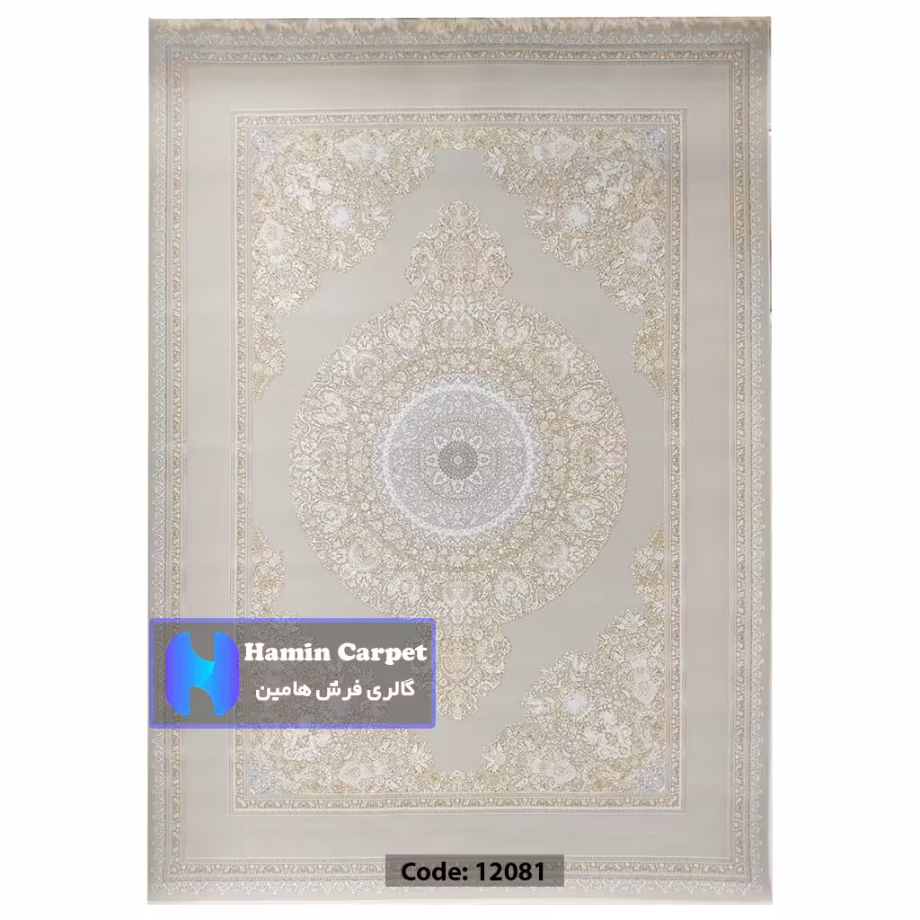 فرش 9 متری 1200 شانه تراکم 3600  نخ اکلریک گل برجسته کد AR12081
