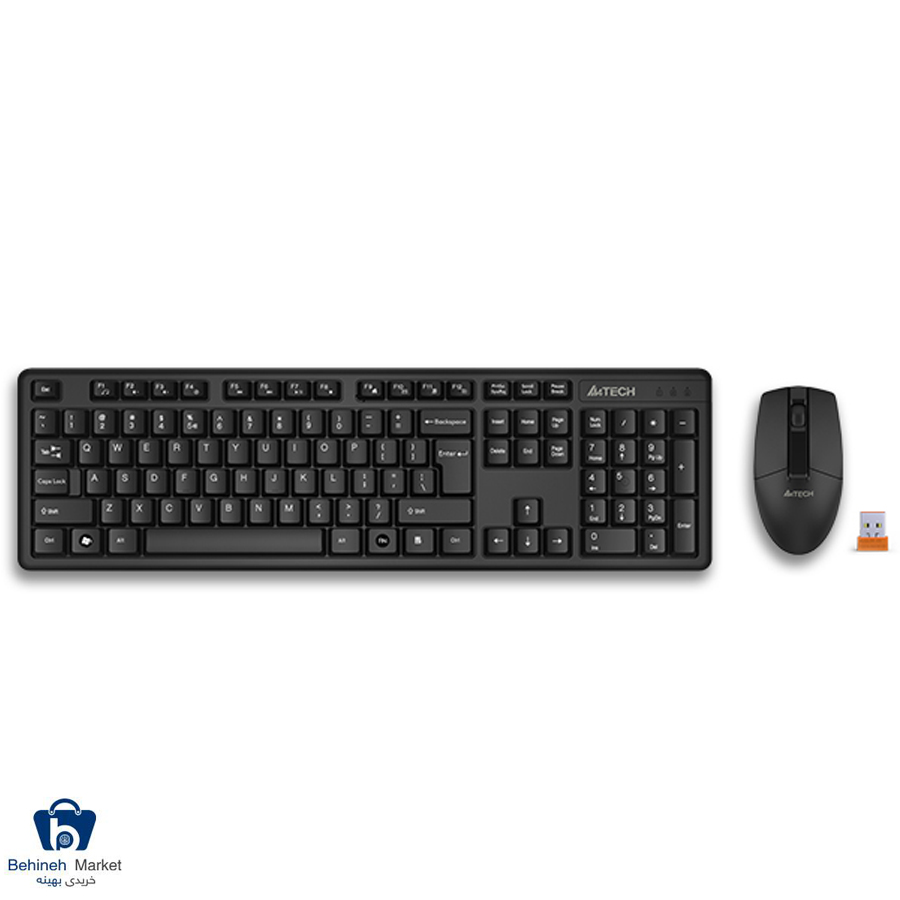 کیبورد و ماوس بی سیم ای فورتک مدل 3330N