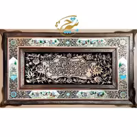 تابلو ون یکاد قلمزنی  با قاب خاتم کاری دوشصتی چوگان  40در70