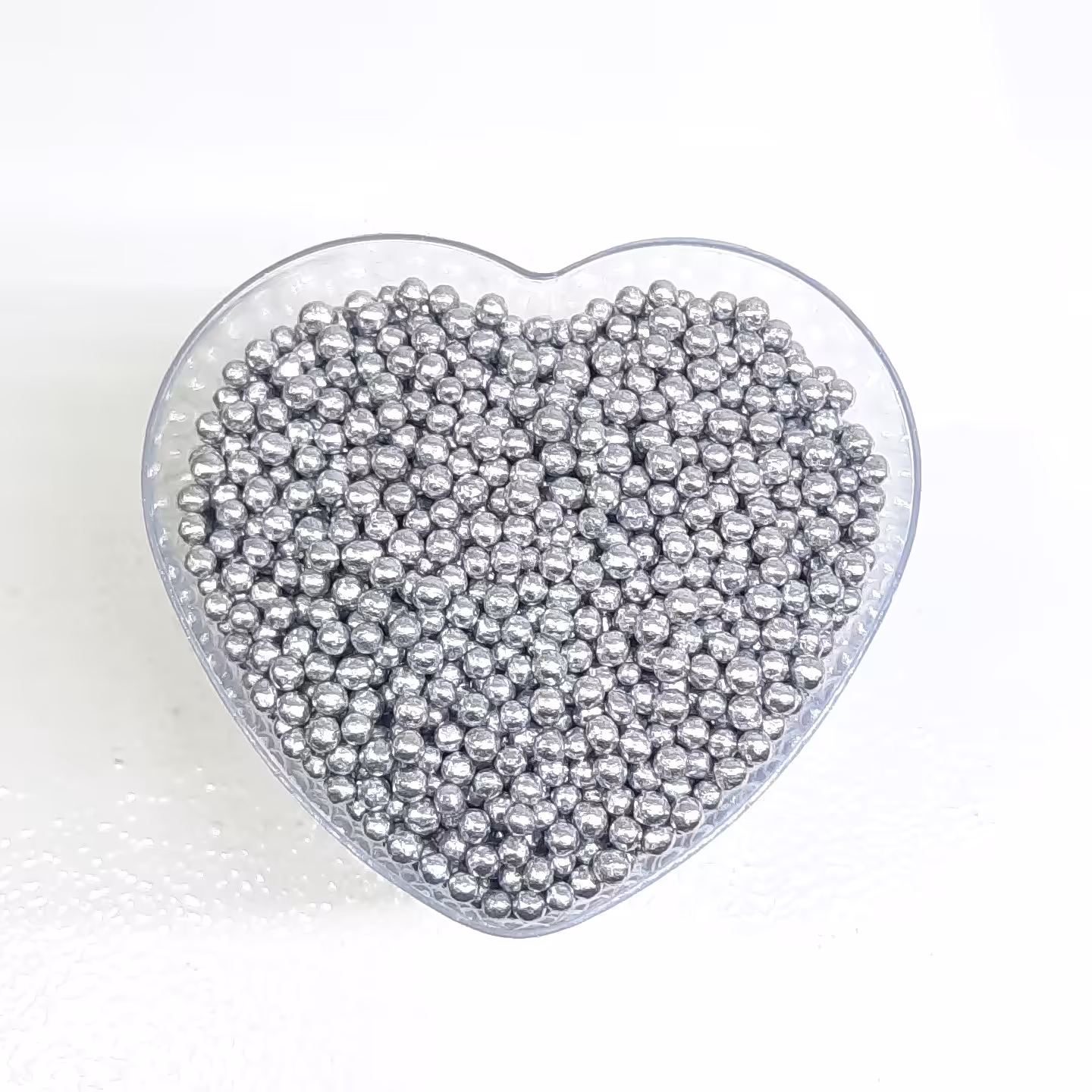 مروارید خوراکی تزئینی رنگ نقره ای سایز یک