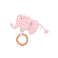 عروسک جغجغه ای دندانی چوبی طرح فیل سانوزی Sunnozy