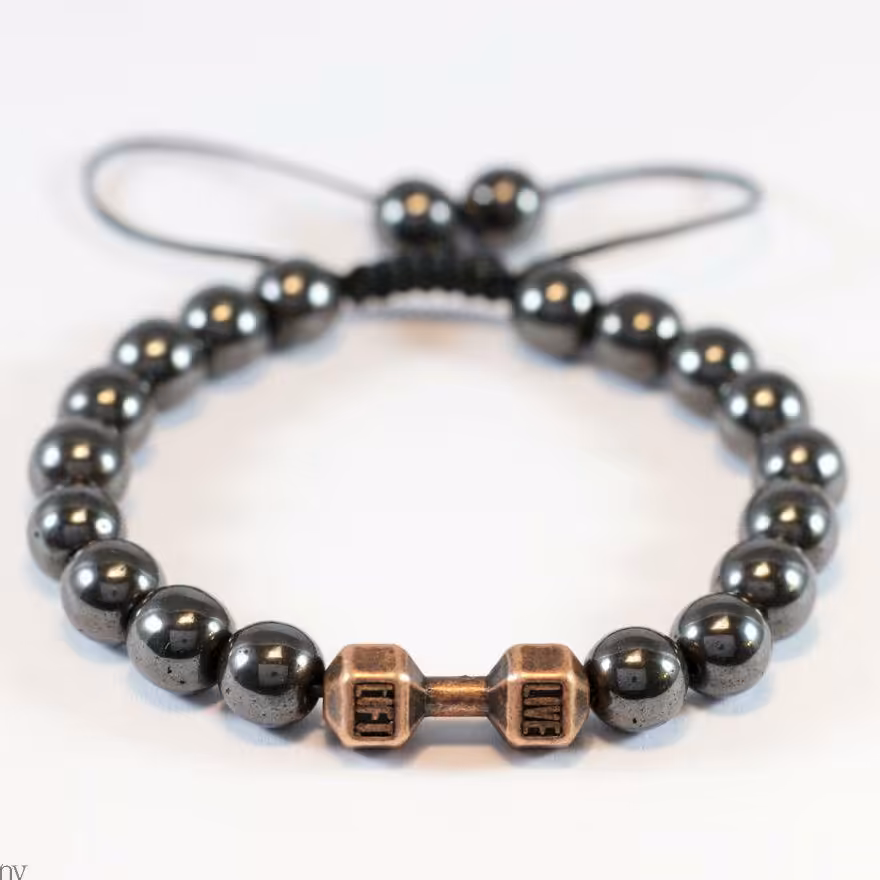 دستبند مهره حدید با دنبل