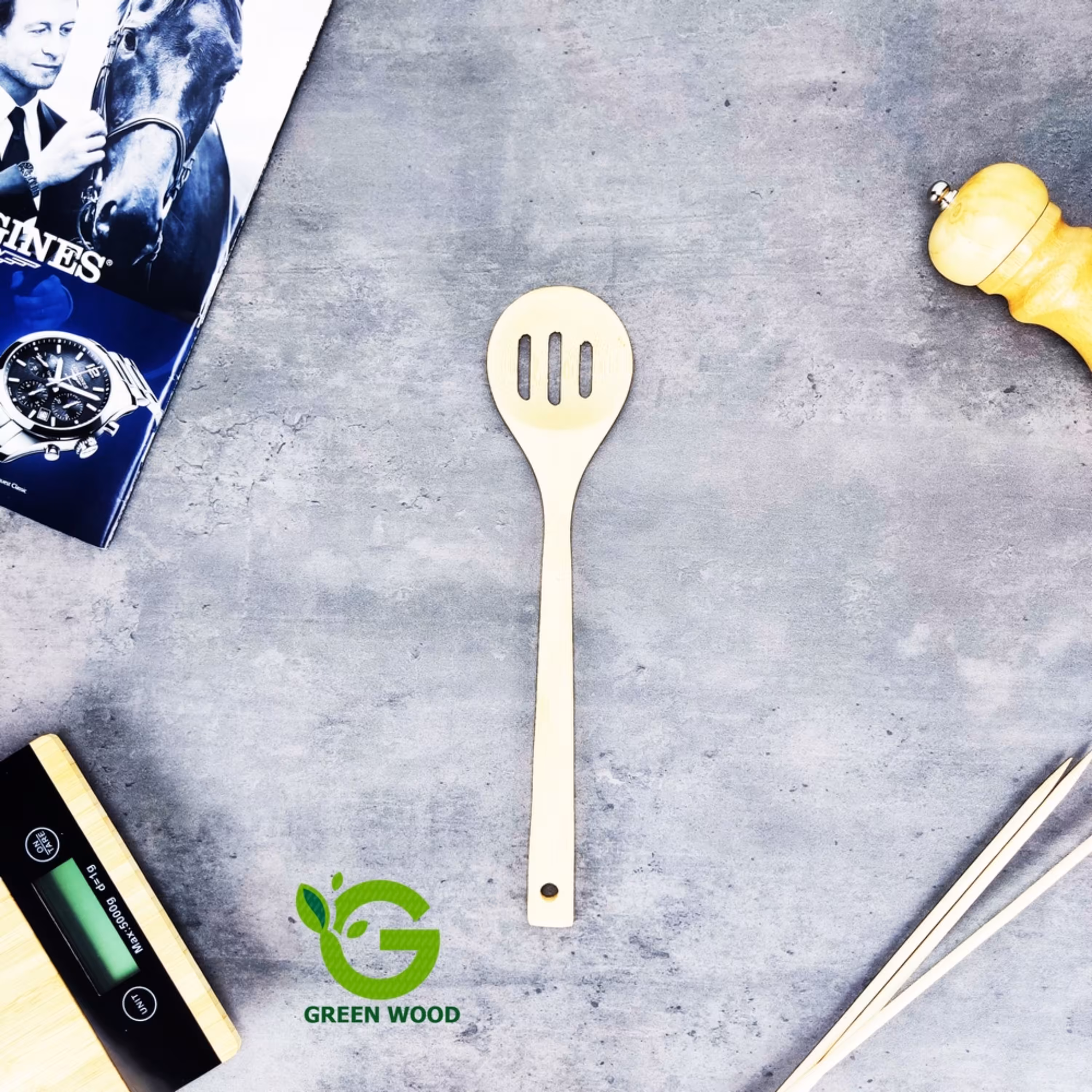 کفگیر چوبی بامبو کد Gw130202008