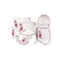 سرویس چینی 12 نفره رزفلاور پلاتینی