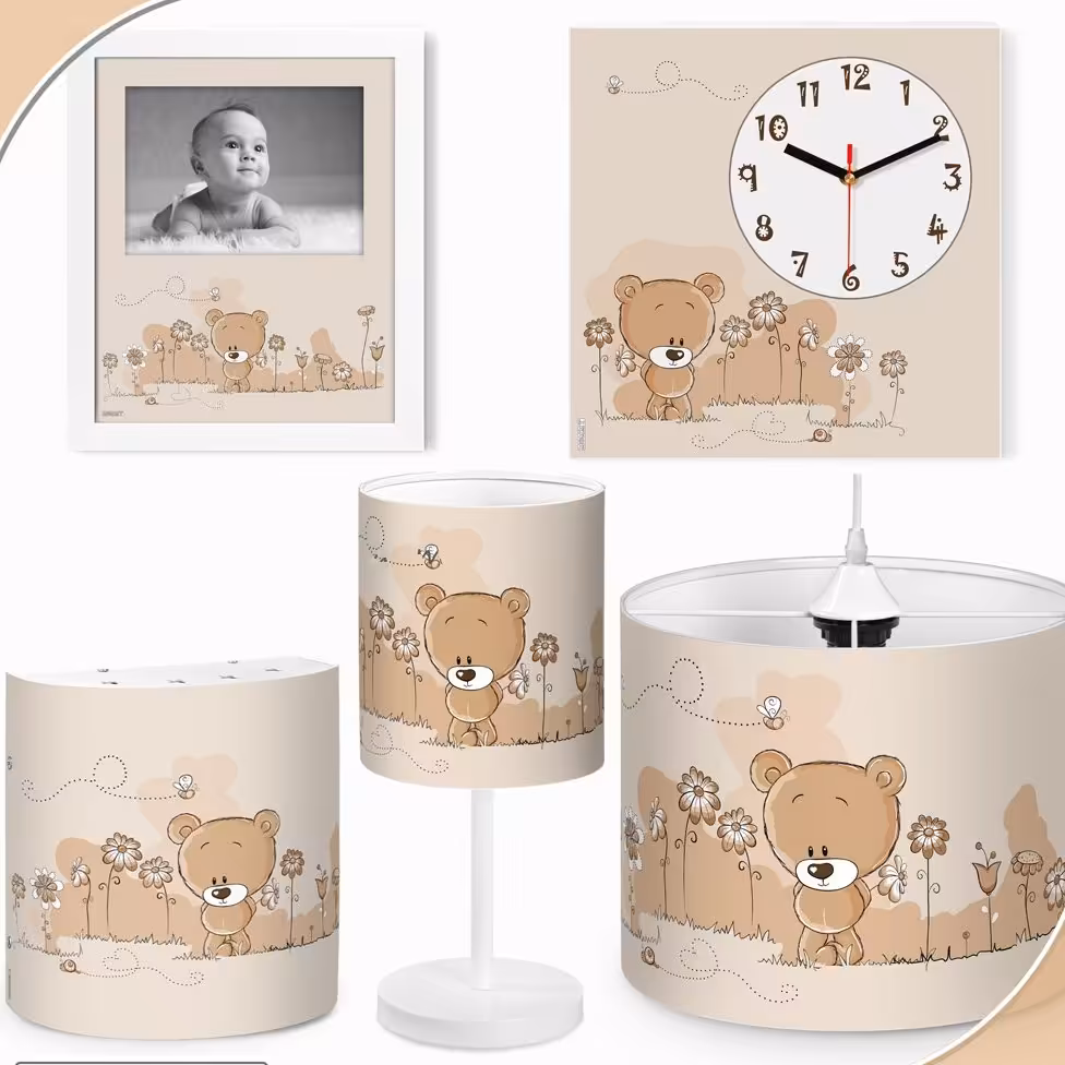 ست لوستر اتاق کودک طرح خرس و زنبور کد 8735