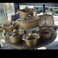 سرویس قابلمه 25 پارچه برند MGS 
قابلمه سایز 20
قابلمه سایز 24
قابلمه سایز 28
قابلمه سایز 32
تابه دو دسته سایز 28
تابه 