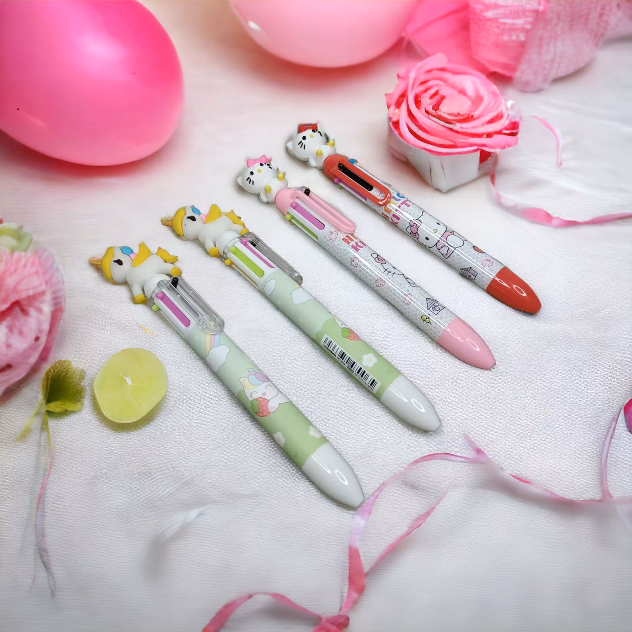 خودکار فانتزی شش رنگ کیتی و اسب تک شاخ مدل QM-912