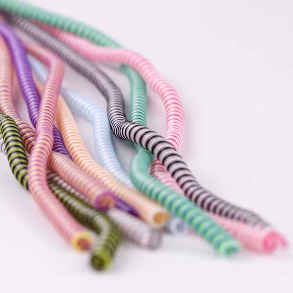 روکش کابل فنری پلاستیکی با طول تقریبی 1.5 متر