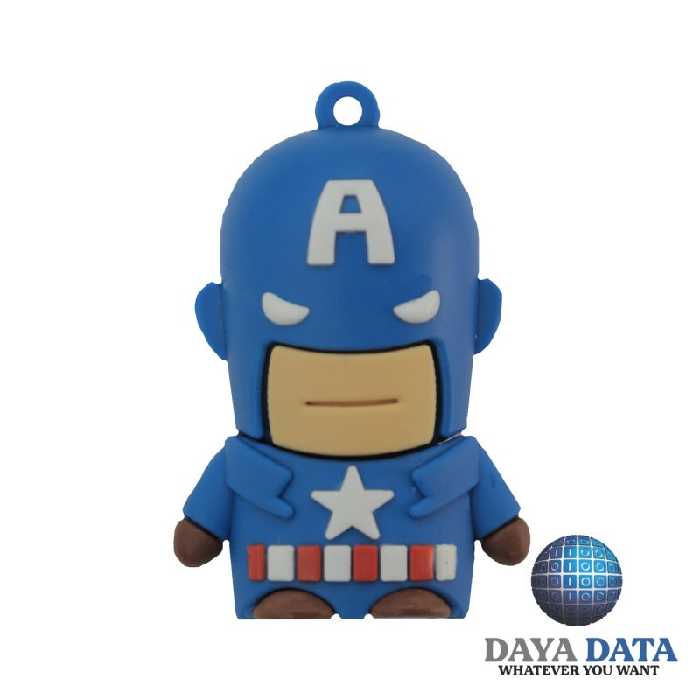 فلش مموری فانتزی دایا دیتا کاپیتان آمریکا کوچک مدلPC1048-3 ظرفیت32GB-USB2 آبی