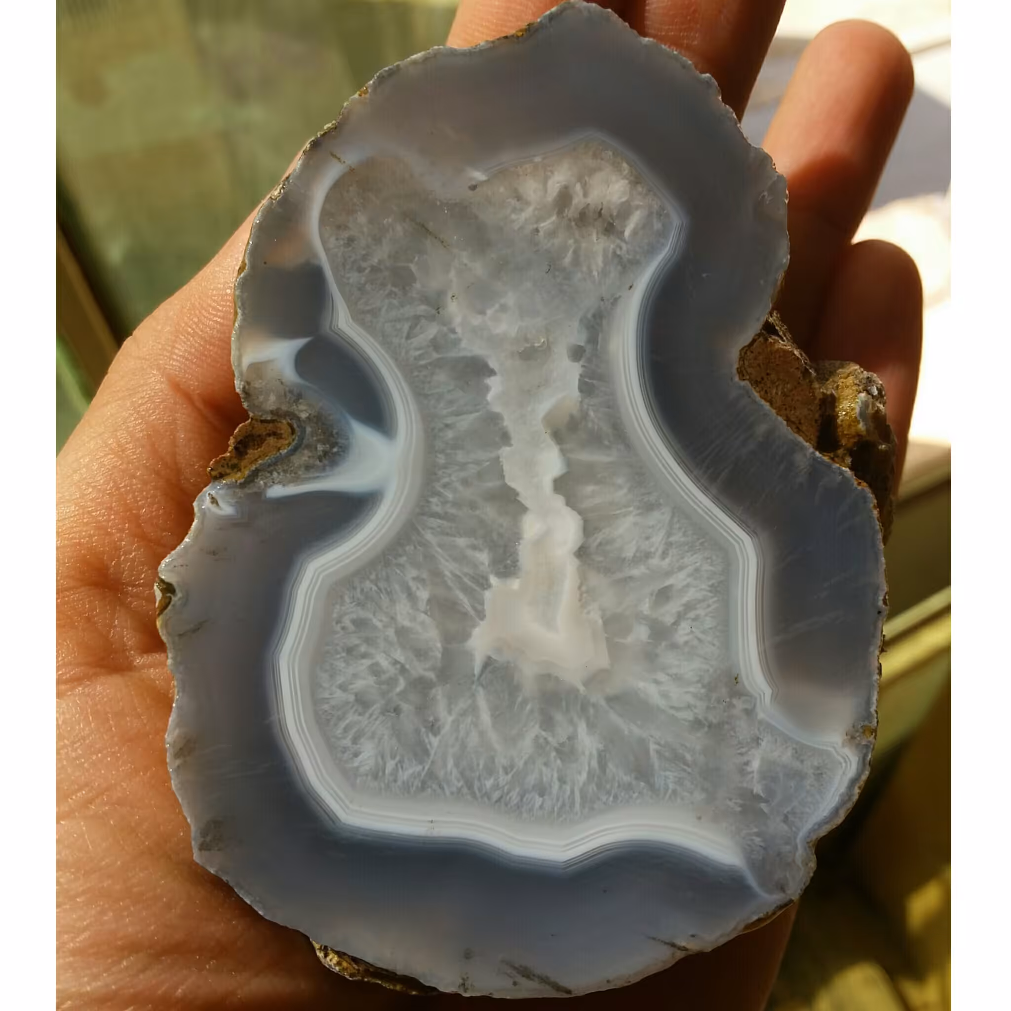 اسلایس سنگ راف عقیق سلیمانی 3بعدی ژئود دار محشر 100در100 طبیعی خااااص زیبا