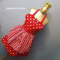 پیشبند آشپزخانه دو دامنه کتان نخ 