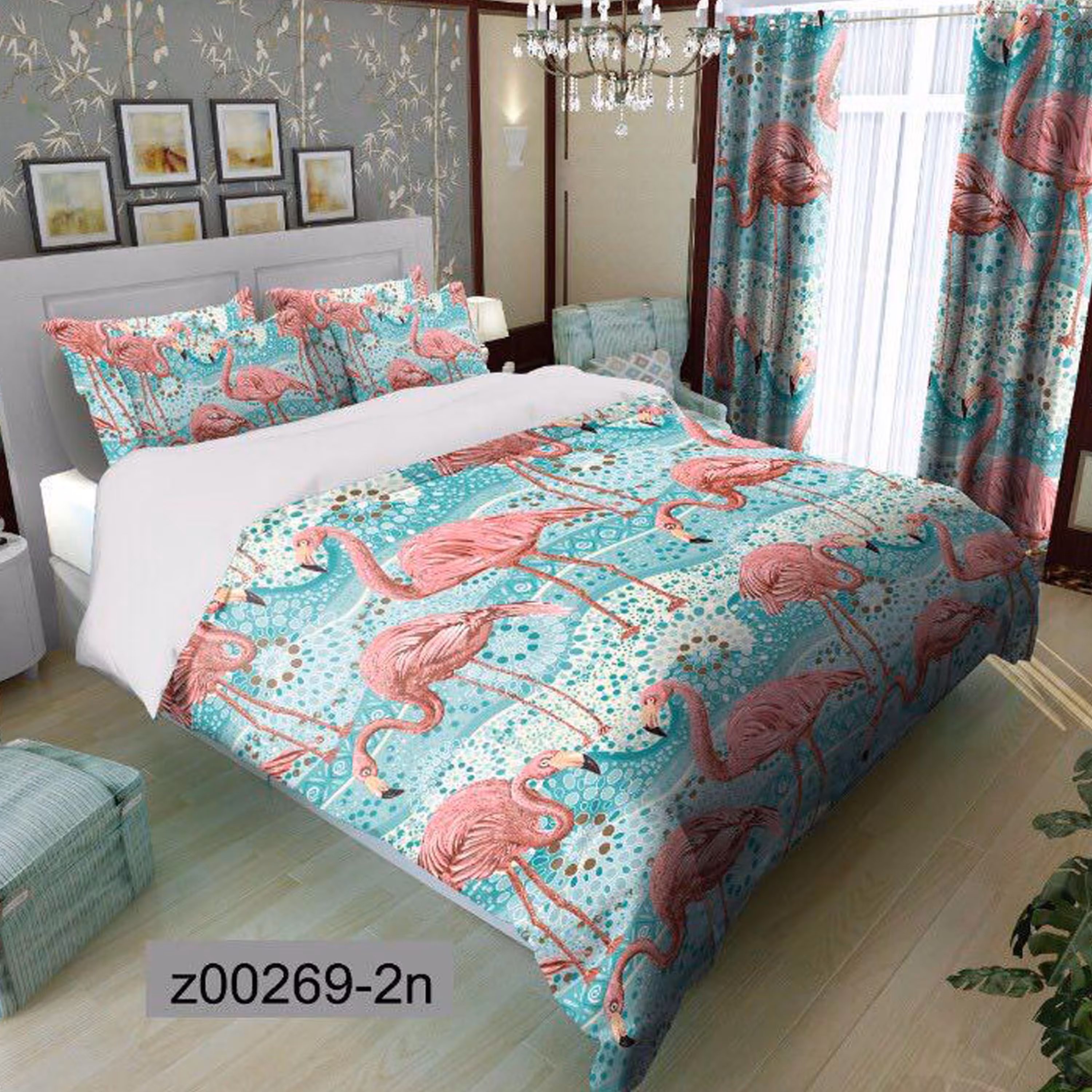سرویس روتختی 2 نفره تنسل چاپی برندترک لند(Turk Land) z 269