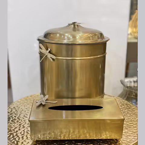 ست سطل و دستمال  فلزی