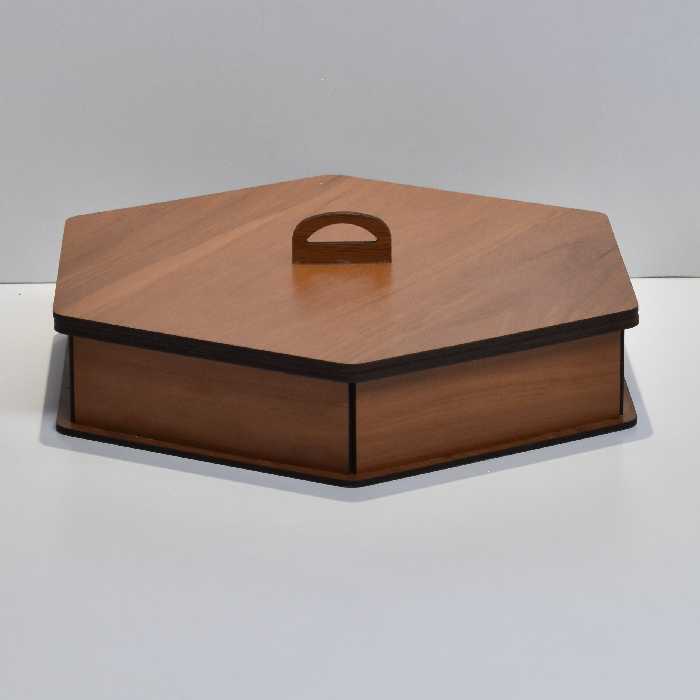 جعبه پذیرایی شش ضلعی جادار ساده
