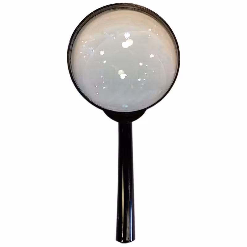 خرید ذره بین قوی دسته دار با قطر عدسی 75 میلی متر (اصلی)