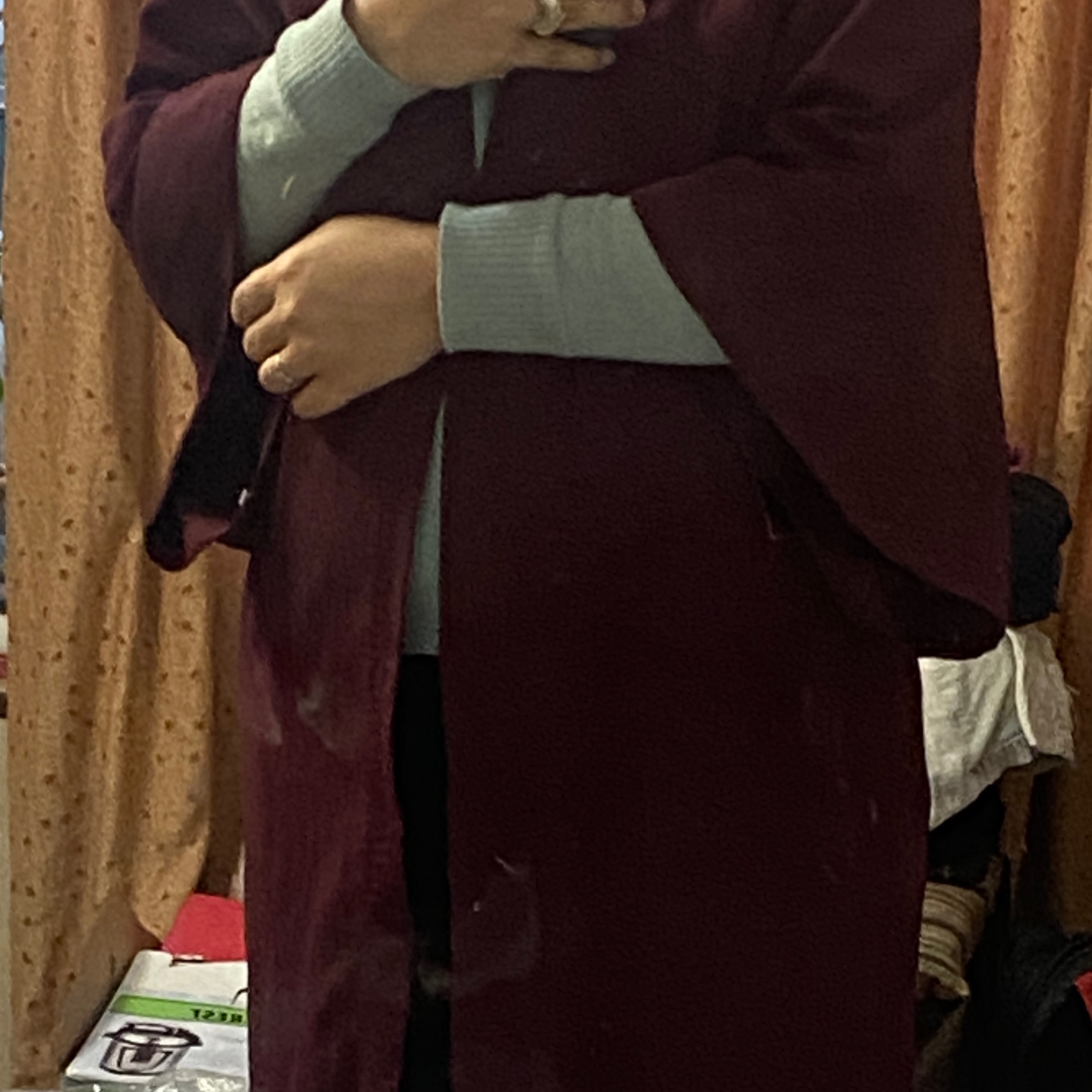مانتو اسپرت زرشکی