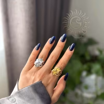 انگشتر مینیمال گل