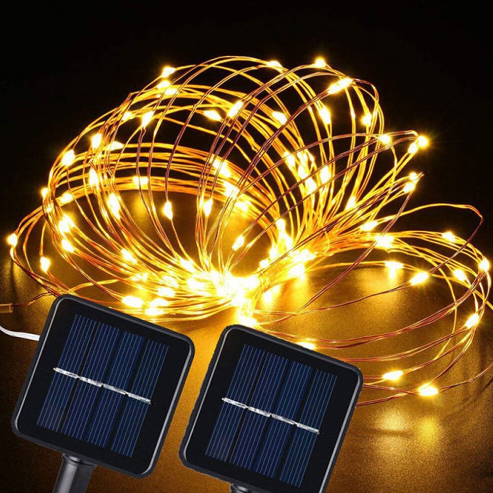 ریسه ال ای دی خورشیدی 20 متری  مشکی رنگ 