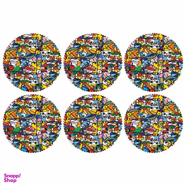 زیر بشقابی کد U2-42003 ست 6 عددی چند رنگ سایز 30*30 سانتی‌ متر