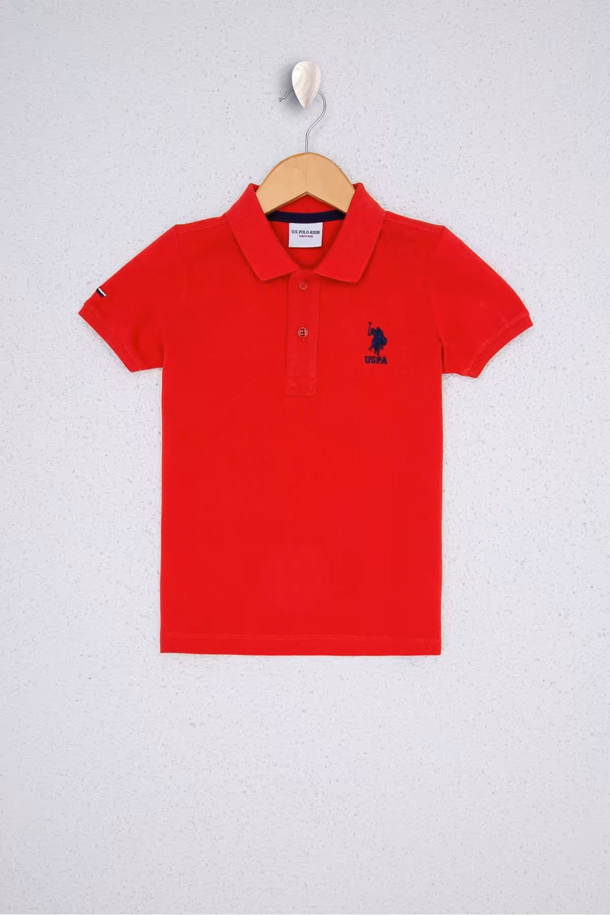 تی شرت یقه پولو قرمز پسرانه و بچگانه تیشرت اورجینال U.S. Polo Assn.