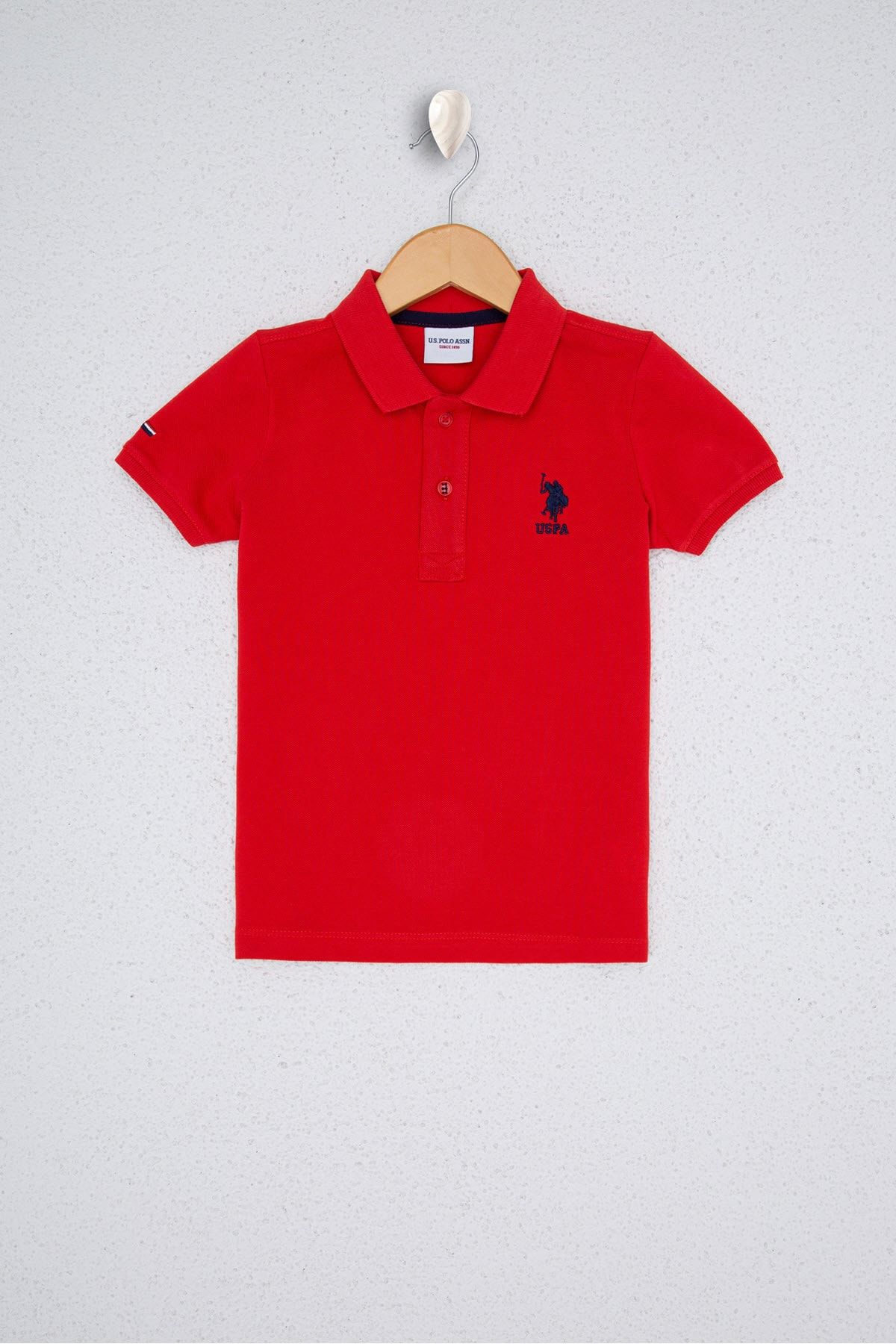 تی شرت یقه پولو قرمز پسرانه و بچگانه تیشرت اورجینال U.S. Polo Assn.