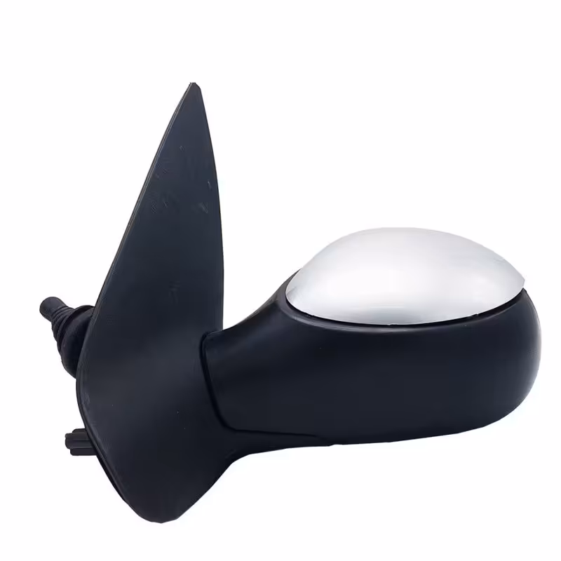 آینه دستی پژو 206 با قاب رنگی نقره ای راست