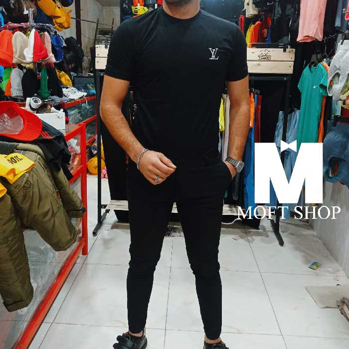 ست تیشرت گلدوزی دار به همراه شلوار فاستونی