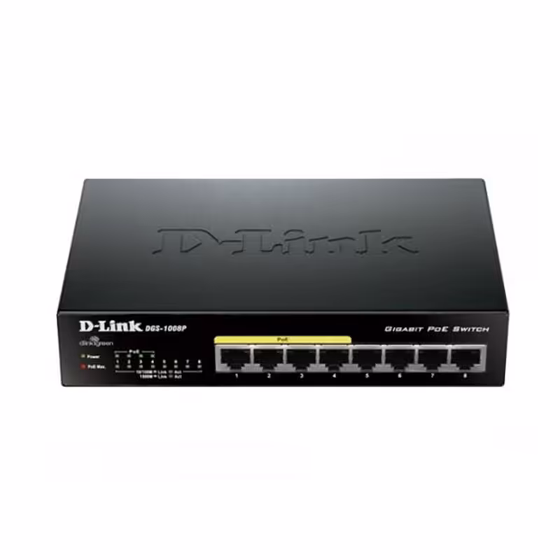D-Link DGS-1008P 8-Port Gigabit PoE Switch