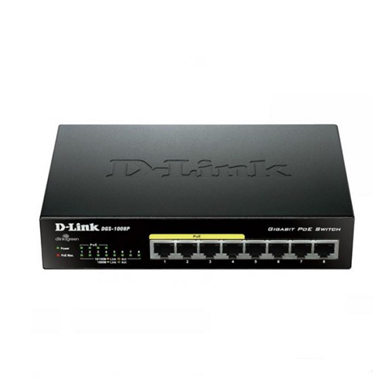 D-Link DGS-1008P 8-Port Gigabit PoE Switch