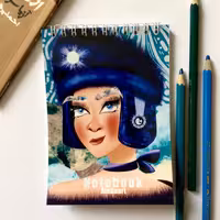 دفتر هشتادبرگ خطدار فنردوبل برند آتلا طرح ناتالی 