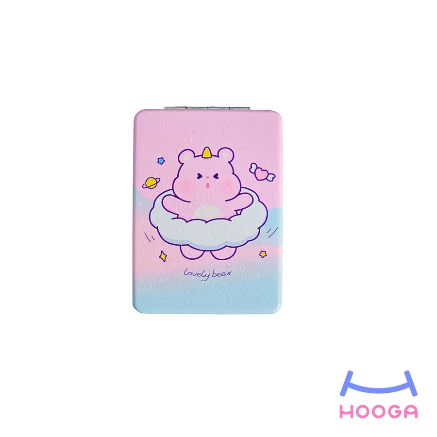 آینه فانتزی جیبی مدل خرس مهربون طرح 3 - هوگا شاپ - فروش انواع محصولات فانتزی