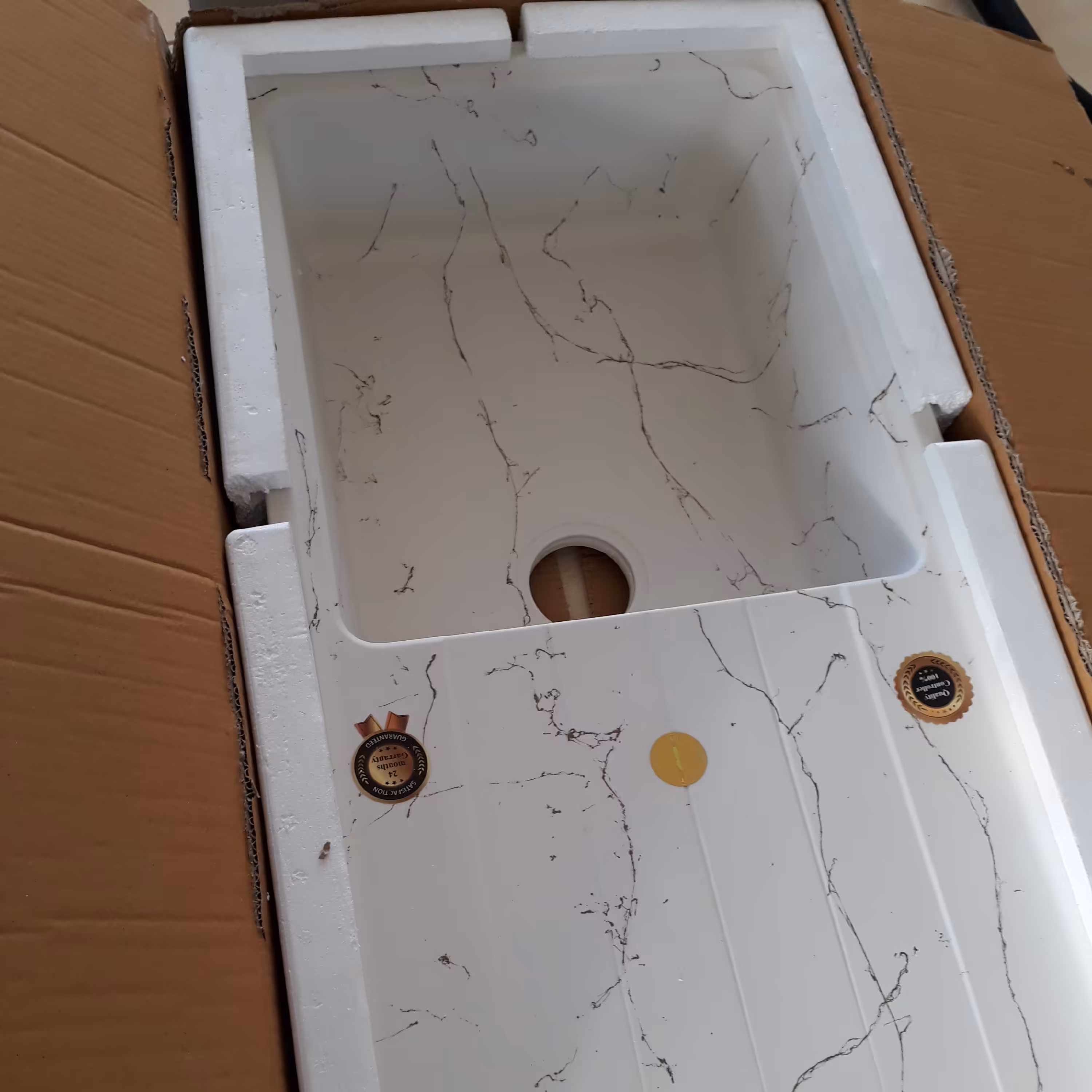 سینک گرانیتی 100در50 روکار با مواد و رزین ترک ک بهترین متریال و طراحی با دو سال گارانتی