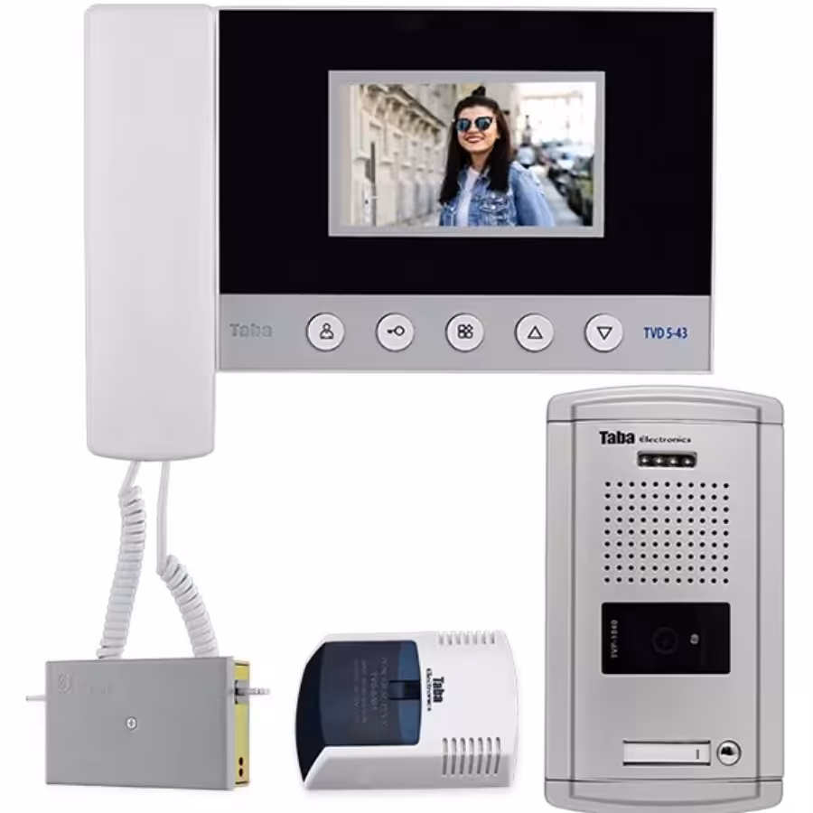 آیفون تصویری تاباTVD 5-43بهمراه پنل یک واحدی سپهر 