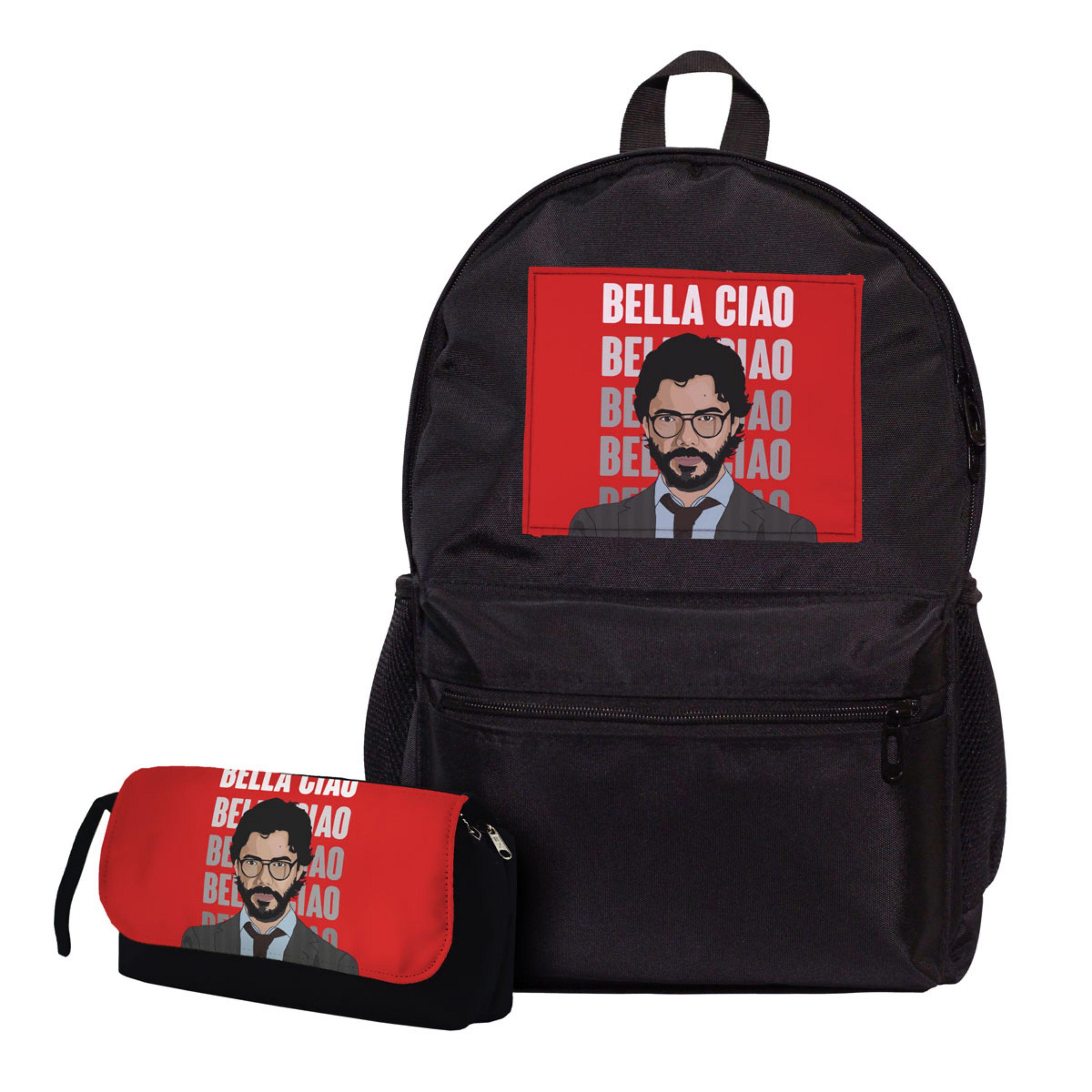 کوله پشتی طرح money heist bella ciao کد دزد پول پروفسور