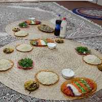 سفره حصیری قطر یک متر