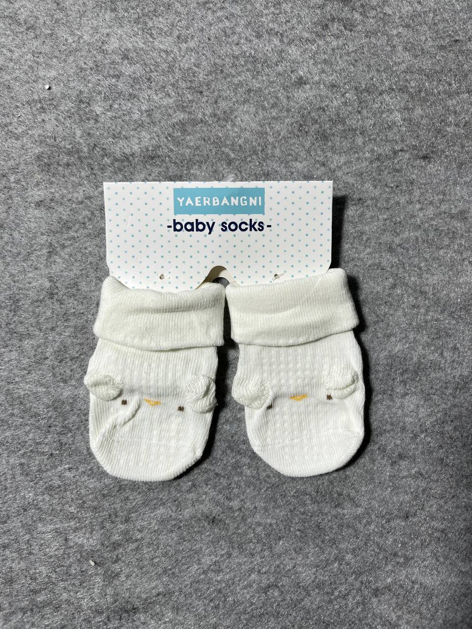 جوراب baby socks گوش دار سفید