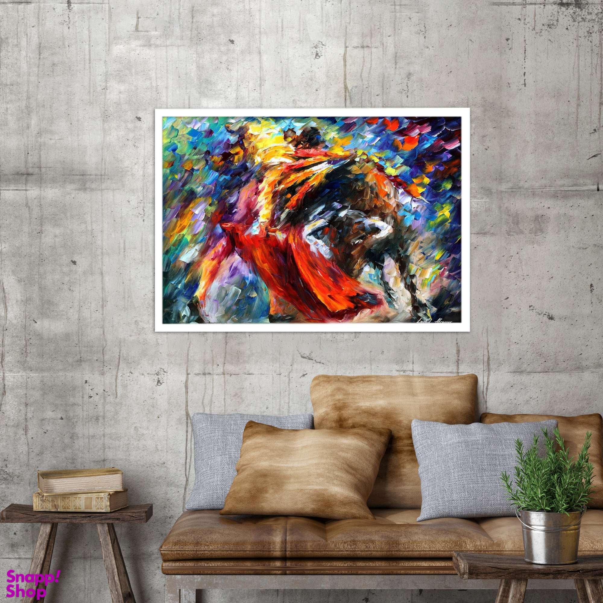 تابلو بکلیت طرح نقاشی رنگ روغن مدل W903