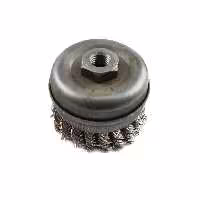 فرچه ( برس ) سیمی کاسه ای بافته طوق دار 3 اینچ 7.5 سانتی متر استیل 316 ساب ایران ( کربلایی )